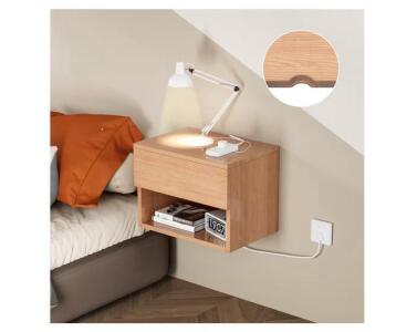 Floating Nightstand, Modern Wall Mounted