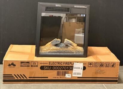 Electric Firplace With Corner Wood Top