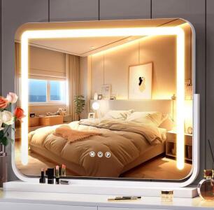 Vanity Mirror with Lights 21"&times;15.7"