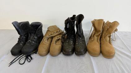 US Military Desert Combat Boots 10.5 XXW Tan Vibram Sole, Soft Toe, Speed-Lace System