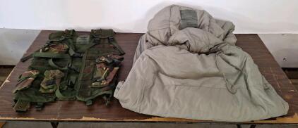 (1) Dutch Modular Combat Vest , DPM Camo & (1) Intermediate Cold Sleeping Bag