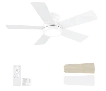 42 Inch White Ceiling Fans with Lights and Remote