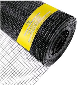 Black Wire Mesh Fencing- 36in x 100ft, 1 inch 16Gauge Black PVC Coated Welded Wire Fence