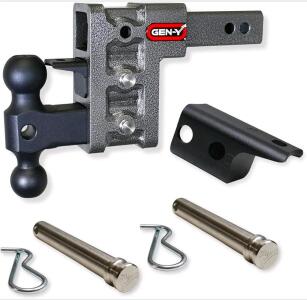 GEN-Y Hitch Adjustable Trailer Hitch For 2" Receiver, 5" Drop, 10000 LBS Towing