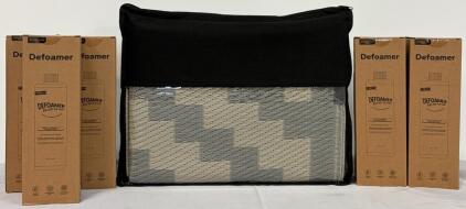 (5) 32 Oz Bottles Of Hot Tub Defoamer & Outdoor Area Rug (Grey, 6&rsquo;x9&rsquo;)