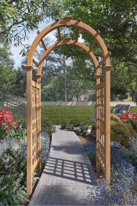 Vita New England Arbors VA68894 Rosewood Cedar Garden Arbor, 47"x27"x89", Model X003TM9B0R
