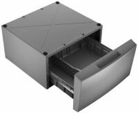 Whirlpool 15.5" Pedestal For Front Load Washer & Dryer W/ Storage, Radiant Silver, W10347252B - 2