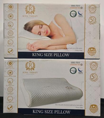(2) Cervical Memory Foam Pillow &ndash; 4-Layer Adjustable King Size
