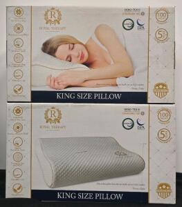 (2) Cervical Memory Foam Pillow &ndash; 4-Layer Adjustable King Size