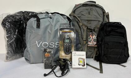 Ultimate Outdoor Bundle - Badlands Hunting Pack, Tactical Shoulder Bag, Minn Kota I-Pilot Remote Control, Vosser Twin Air Mattress, UTV Soft Cab Doors, 7/8&rdquo; Thumb Throttle & More