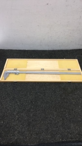 18” Vermier Caliper Machinist Tool .001 0-18”In Wood Box