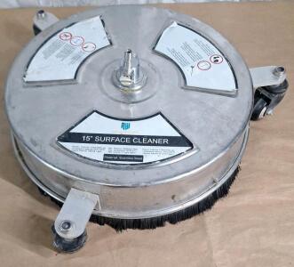 (1) 15 Inch Stainless Steel Pressure Washer Surface Cleaner