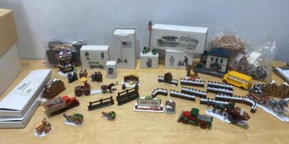 Decor for Holiday Village Scene- People - Seligh - Flag and so Much More