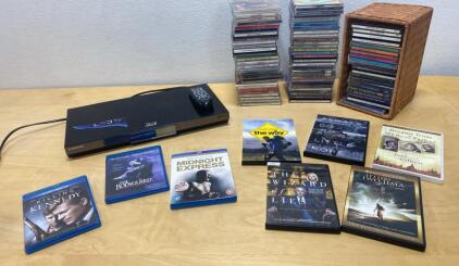 Working Samsung BD-C6900 Blu-ray 3D Player with Remote & 7.1 Analog Out + 8 Movie Discs & 60+ CDs