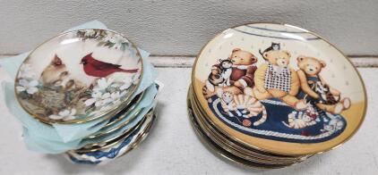 (10) Franklin Mint Heirloom Recommendation Series Collection Plates (11) Bless This House Series by Lena Liu Collector Plates