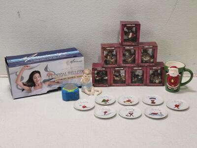 (8) Kirkland Signature Collectible Bear Ornaments, (8) Santa Baby Decorative Plates, (1) Bluetooth Speaker, & More!