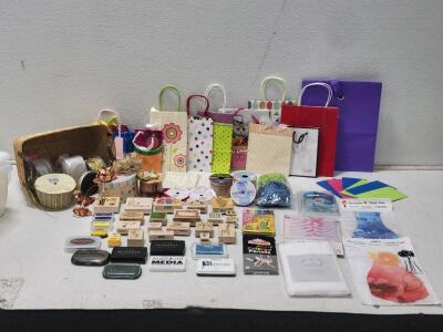 Crafter's Lot! Including: Gift Bags, Stamps & Ink, & More!