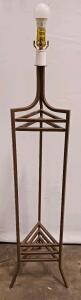 Geometric Metal Floor Lamp, Mid-Century Modern Style, 55" Tall, Working, No Shade Included