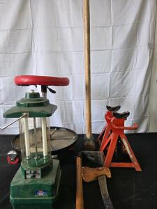 TOOLS CENTRALPNEUMATIC Roller Seat, Ray O Vac Camp Light, Sledge Hammer(DAMAGE HANDLE) Small Hatchet Jack Stands Light Duty