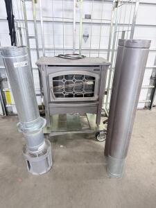 Avalon Prairie Gas Stove Heater, 31,000 BTU, Direct Vent, 2005, Complete Pipe Kit, Serial# 3301-803621