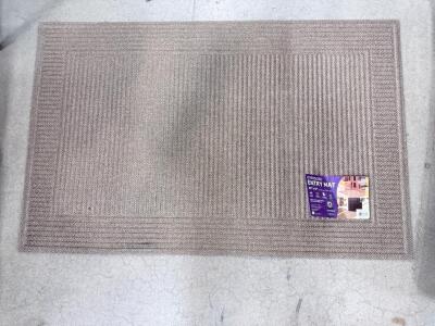 Apache Mills Oversized Entry Mat 30x47In, Indoor/Outdoor, Herringbone, Recycled Rubber Back