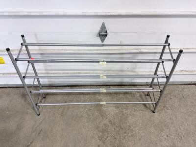 4-Tier Metal Shoe Rack Organizer, Silver, Holds 12-16 Pairs, 37"x11"x24", Freestanding