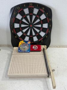 Accudart Electronic Soft Tip Dartboard, Digital Display, Virtual Opponent, Wall Mount, 18&rdquo; Size. Boston 2612 12&rdquo; Guillotine Style Paper Cutter. Pok&eacute;mon Character &ldquo;Weavile&rdquo;. Card holder.