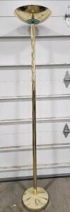 (1) Vintage Brass Halogen Torchiere Floor Lamp