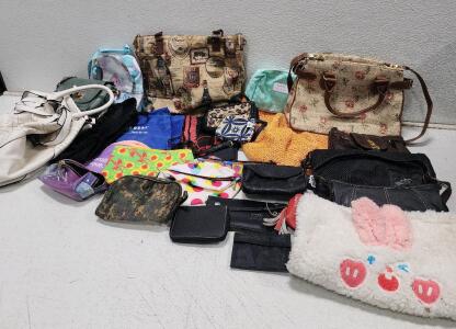 (25+) Assorted Bags, Purses, And Makeup Bags