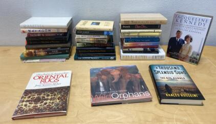 Mixed Lot of 27 Hardcover & Paperback Books: Hosseini, Kennedy, Walters, Aldrin, Self-Help, Classics