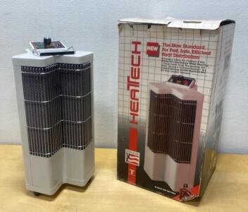 HeatTech Model 16 Electric Air Heater, 1500W, 120V, UL Listed, Portable USA, Serial 8184, Box- Powers On