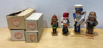 Steinbach Nutcracker Lot: S606 Graf Zeppelin, King S722, Santa S691, Sherlock Holmes w/ Boxes