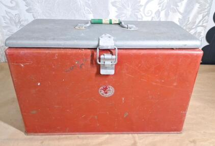(1) Vintage Metal Cooler