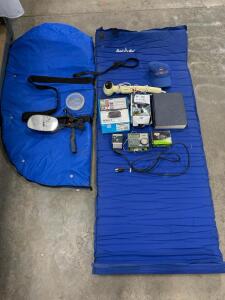 Mixed Lot: Roku 2 XD 3050R, Insul-Mat Sleeping Pad, HoMedics Massager, Book, Mirror, Filter, Cap