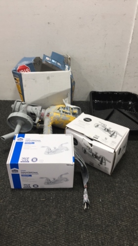 (1) Wagner Control Painter Sprayer (2) Bathroom Faucets (1) Paint tray