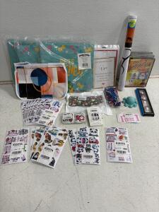 Bulk Mixed Lot Gift Craft Stickers, Mike&rsquo;s Inspiration Station DVDs, Apple Watch Case, Party Decor
