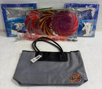 Oklahoma State Tote Bag by Game Day Outfitters, Houndstooth Pattern, Officially Licensed, NWT. College decor and graduation decor.