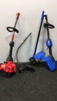 (1) Craftsman 2-cycle 25cc Weedwacker (1) Kobalt 40v Brushless Cordless Weedwacker