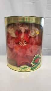 1993 Barbie Happy Holidays Special Edition, Red Gown, Hallmark Collab, 12003, NRFB, Boxed