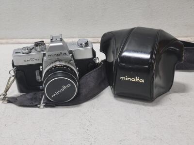 (1) Minolta Film Camera SR-T101 w/ Minolta Case & Neckband ($145 VALUE!)