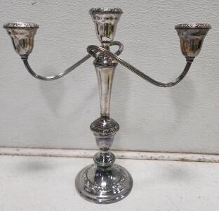 (1) Vintage Gorham Silver-Plated 3-Light Candelabra
