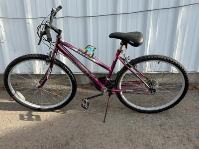 NEXT Elevation 18-Speed 26" Mountain Bike, Purple, Rigid Fork, V-Brake, Water Bottle Cage