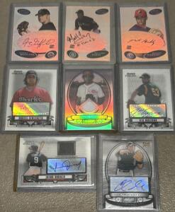 Lot of 8 Bowman Sterling Autographed & Relic MLB Cards &ndash; Volquez, Donald, Getz Rookie, More