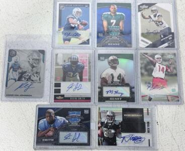 2008 Bowman Sterling Chad Henne Rookie Card, Miami Dolphins, Player Worn Jersey Memorabilia Patch & More