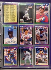 Vintage 1980s Donruss & Topps Baseball Card Binder - Diamond Kings, Rated Rookies, Red Sox Stars
