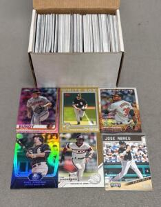 Box of 200 Baseball Cards - Topps Chrome, Parallels, White Sox & Orioles, Stars, Near-Mint