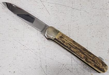 (1) Hubertus Solingen Stag Handle Pocket Knife