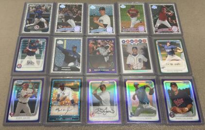 2011 Bowman Chrome & Topps Diamond Anniversary Baseball 15-Card Lot RC Prospect Refractors Auto