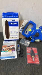 Dremel Lite, Open Reel Fiberglass Tape Measure and Turbo Sprinkler Nozzle