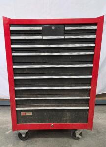 Vintage 12 Draw Sears Craftman Tool Chest (NO KEYS)( Misc. TOOLS AND HARDWARE Inside Draws